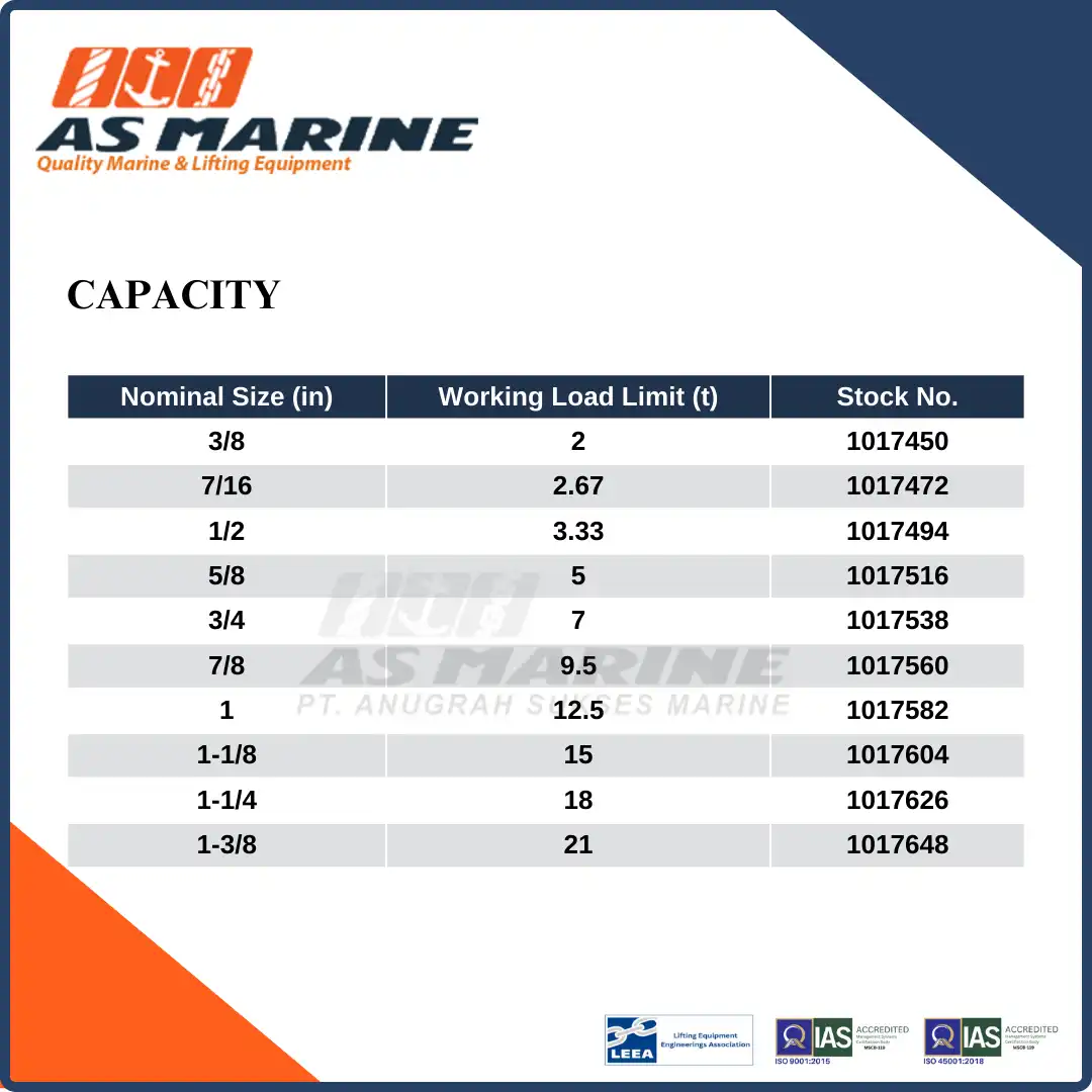 Capacity G209A Crosby USA